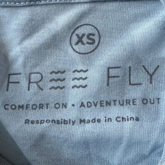 Free Fly Womens XS Blue Camo Lightweight Pullover II Bamboo Hoodie Top Shirt - Picture 2 of 8